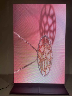 Assoalho que está o tela táctil dos sinais do cartaz do diodo emissor de luz P2 para a mostra video