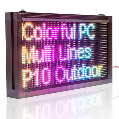 A mensagem de enrolamento programável do diodo emissor de luz da exposição ABERTA da loja assina P10RGB impermeável