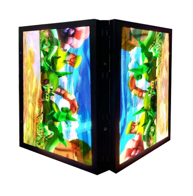 Lados dobro que mostram a tela do diodo emissor de luz de P5 RGB com Front Opening Aluminum Cabinet