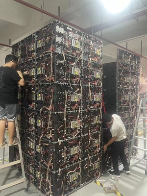 4 parede video do diodo emissor de luz do canto dos lados P2.5, exposição de diodo emissor de luz interna da propaganda