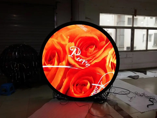 Forma circular tomada partido dobro da tela video exterior da propaganda 400W