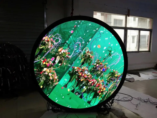 Forma circular tomada partido dobro da tela video exterior da propaganda 400W