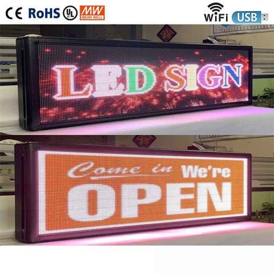 Letreiros de Janela LED Programáveis com Rolagem P5, 40*8 Polegadas