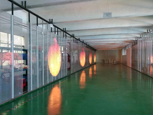 Magro super de vidro transparente da exposição de diodo emissor de luz P10.4 para a janela da loja