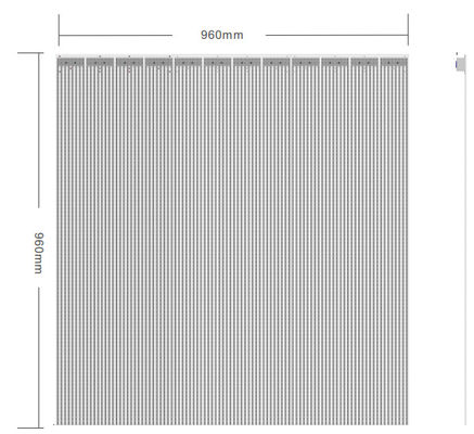 8000 exposição conduzida transparente da janela dos pontos SMD2121 para a decoração de construção