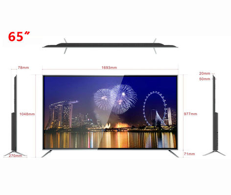 Tevê de Crystal Display do líquido de 400 lêndeas tevê Android 8,0 do Lcd Smart de 65 polegadas
