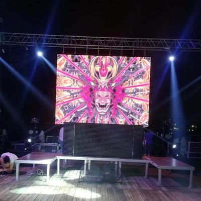 Tela alugado exterior do diodo emissor de luz da cor completa, aluguer móvel da tela conduzida de P6mm