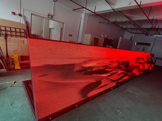 Diodo emissor de luz exterior vermelho de PSE Front Service P10 que anuncia a exposição com armário de alumínio
