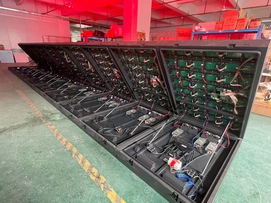 Diodo emissor de luz exterior vermelho de PSE Front Service P10 que anuncia a exposição com armário de alumínio