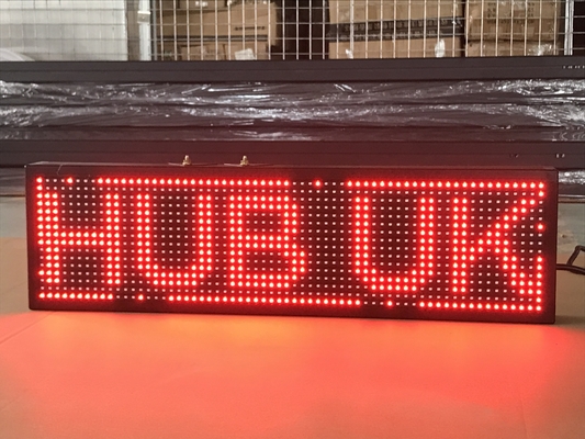 Impermeável exterior dos únicos sinais vermelhos da exposição da janela do diodo emissor de luz da cor P10