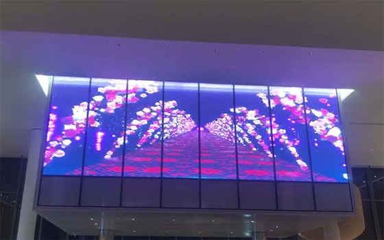 240V transparentes veem completamente o painel 12m do diodo emissor de luz para campanhas de marketing