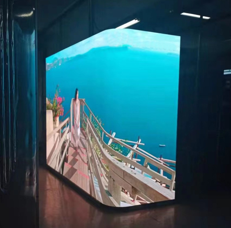 Exposição de diodo emissor de luz fixa exterior da economia de energia para a exibição de anúncio de canto redonda